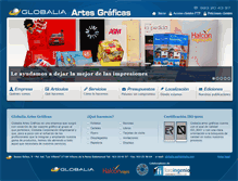 Tablet Screenshot of globalia-artesgraficas.com